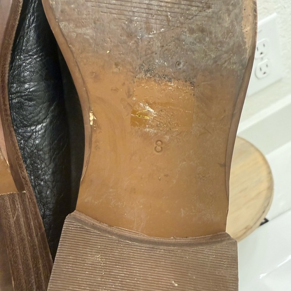 Madewell The Frances Mules Black Leather Loafers sz 8 - Picture 7 of 8